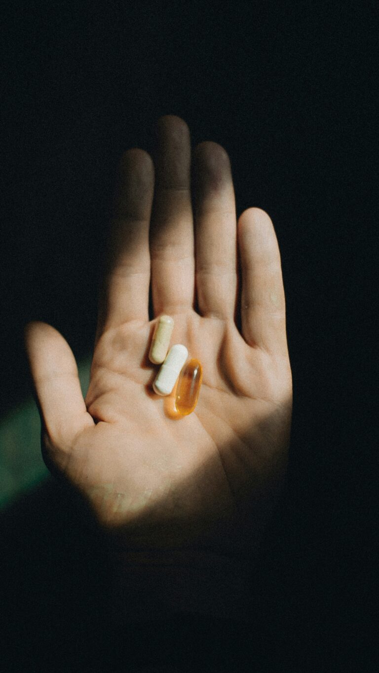 3 pills in hand